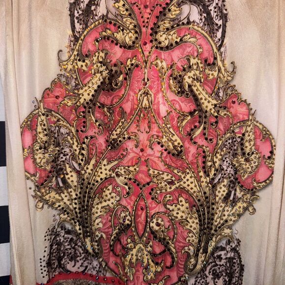 Atelier Provocateur Boho Chic Maxi dress embellished Y2K pattern SMALL - Picture 3 of 7